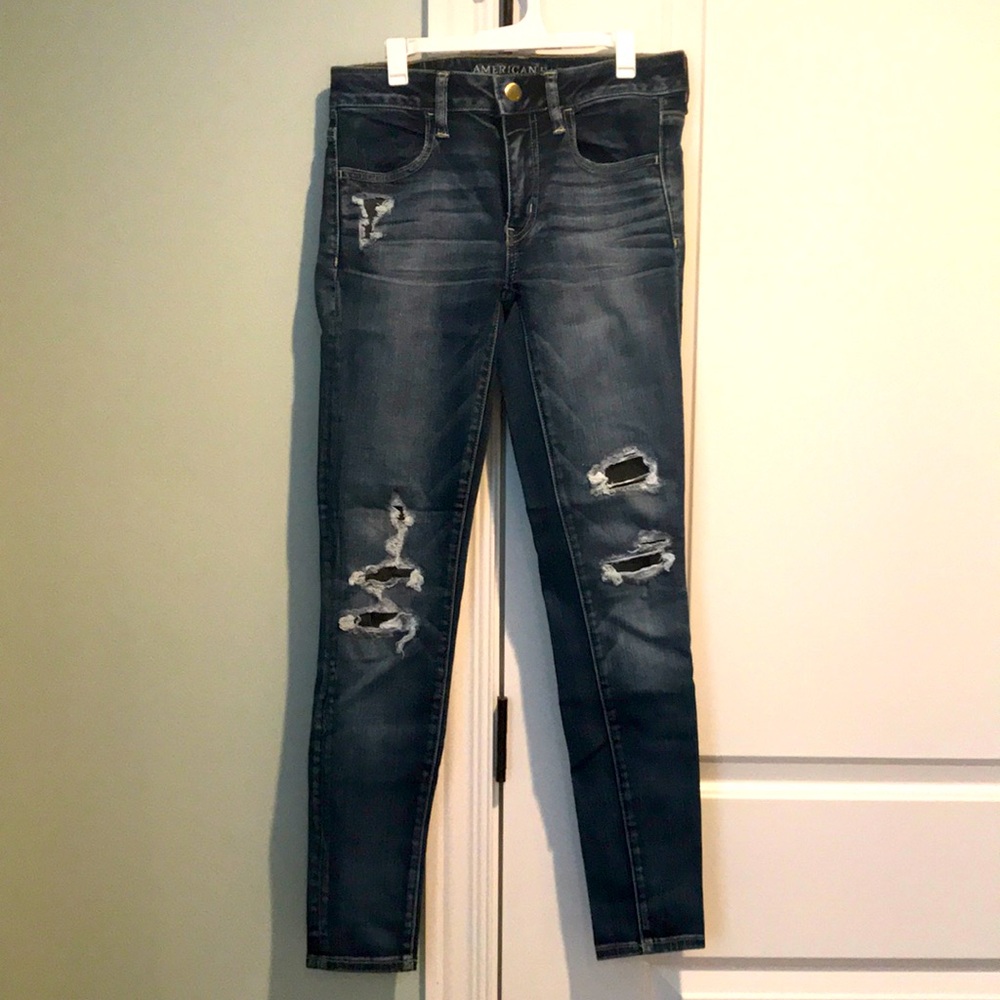 AE super stretch jegging distressed